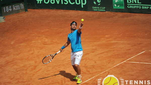 Fabio FOGNINI (ITA) defeats Andy MURRAY (GBR) 6-3 6-3 6-4 in 2 hours and 19 minutes Tennis-Davis Cup-ITF-ITALY-GREAT BRITAIN - 2014 Ray Giubilo©Tennis Photo Network